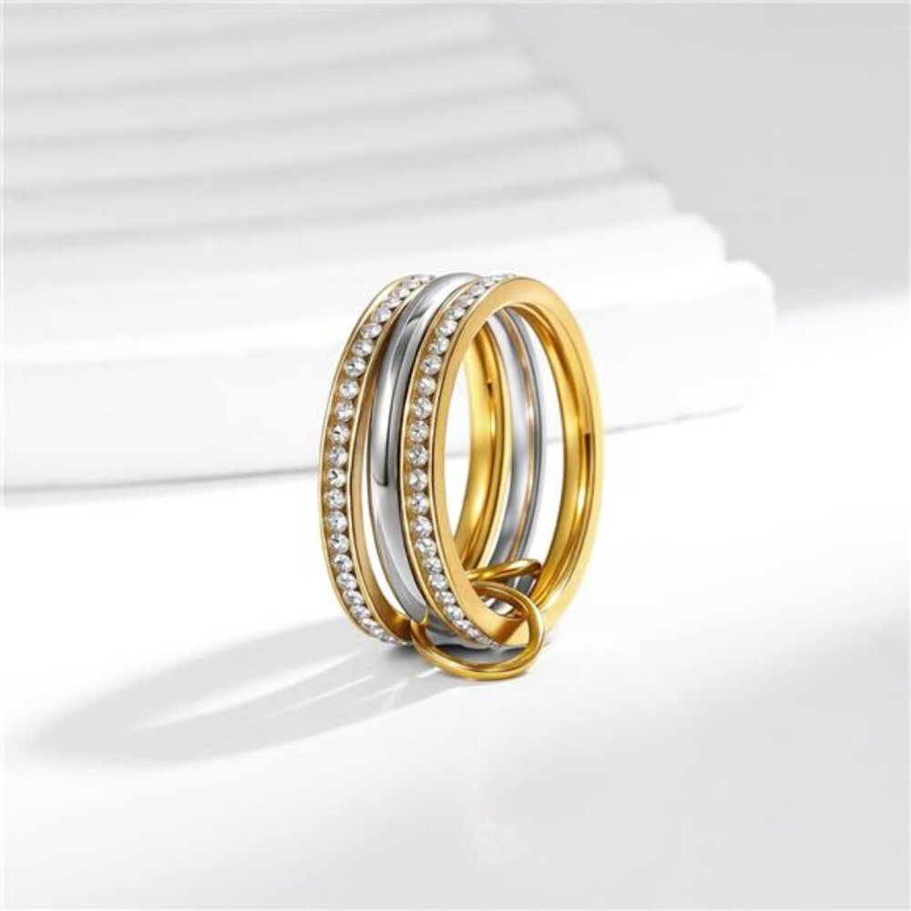 Gold And Silver Statement Rings Set For Women Gol… - image 4